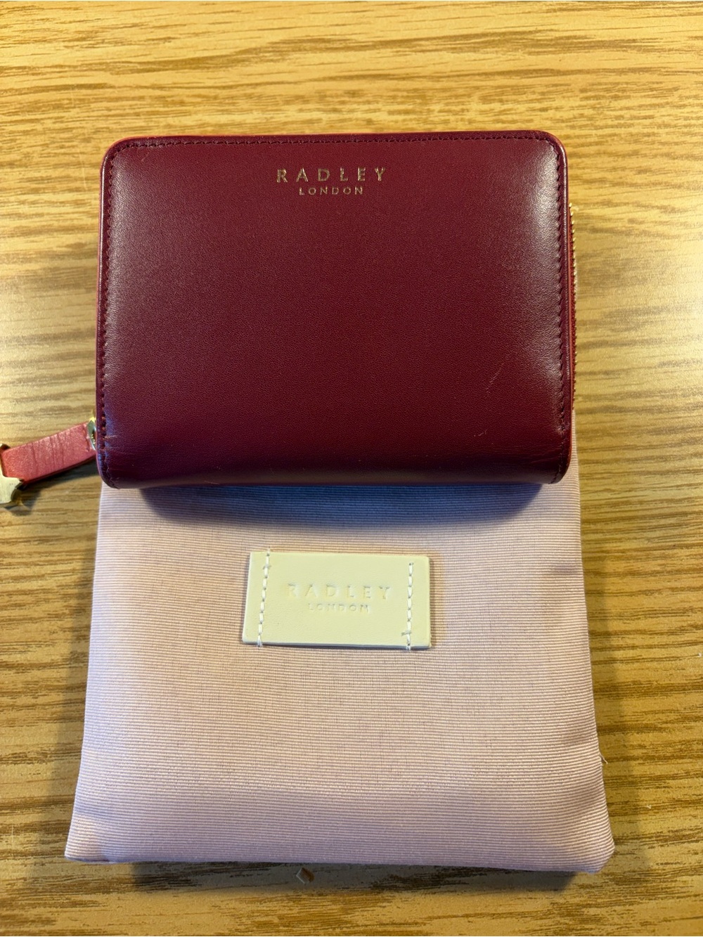 RADLEY LONDON Burgundy Zip-Around Leather Wallet